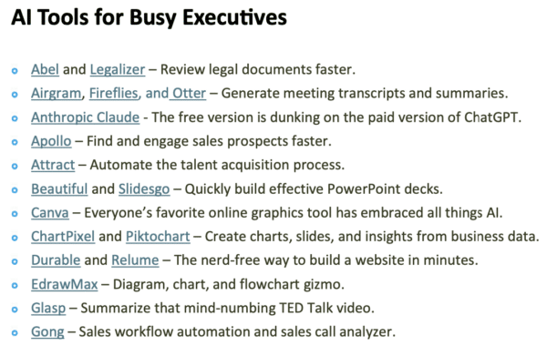 AI Tools for Busy Executives